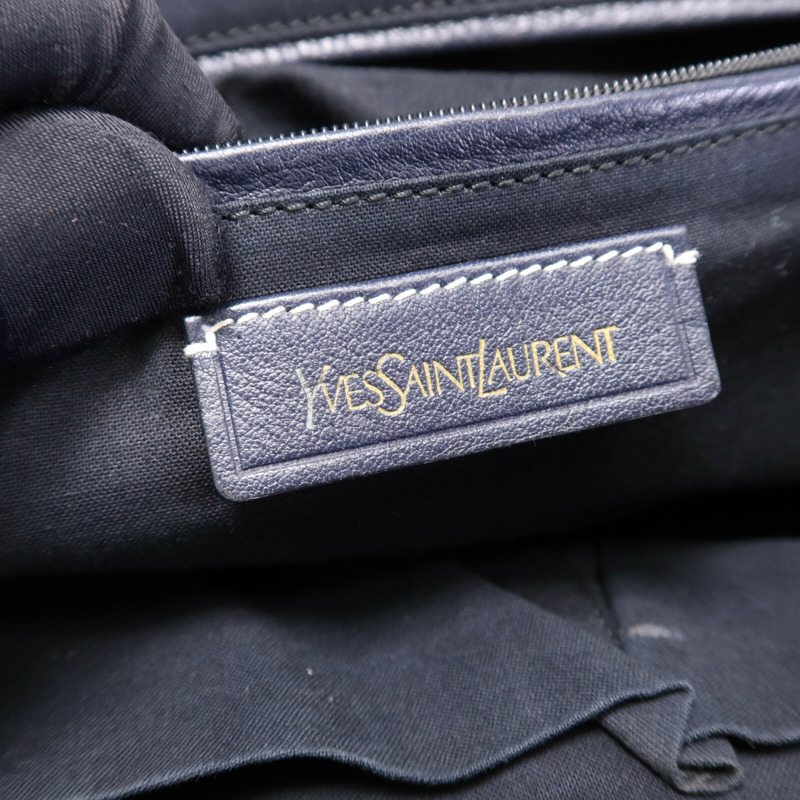 YVES SAINT LAURENT 牛仔布Cabas Chyc Handbag金扣手挽袋-5