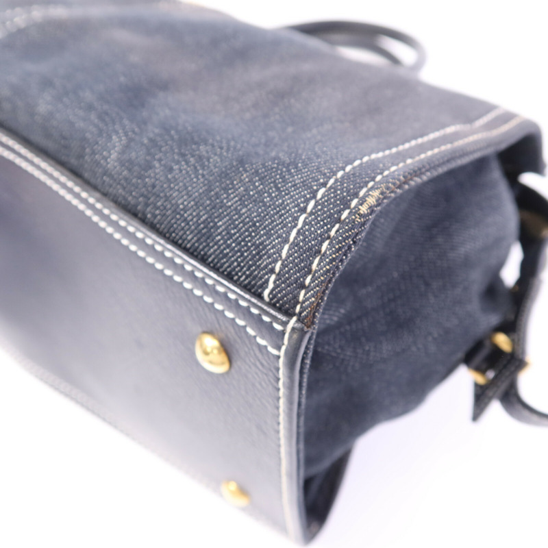 YVES SAINT LAURENT 牛仔布Cabas Chyc Handbag金扣手挽袋-10