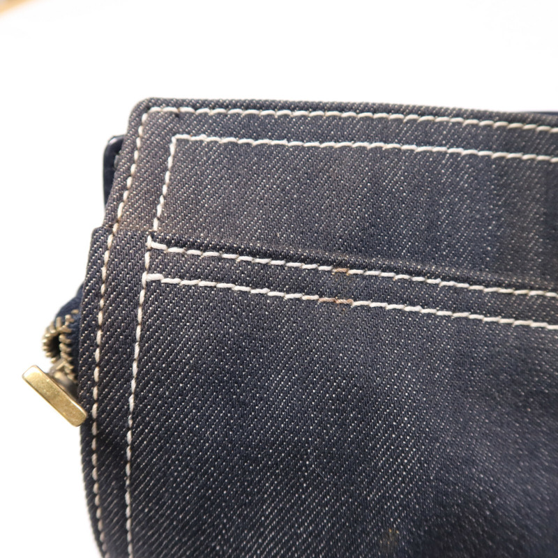 YVES SAINT LAURENT 牛仔布Cabas Chyc Handbag金扣手挽袋-15