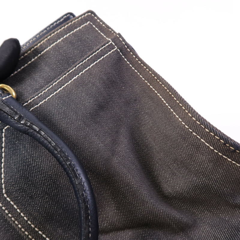 YVES SAINT LAURENT 牛仔布Cabas Chyc Handbag金扣手挽袋-18