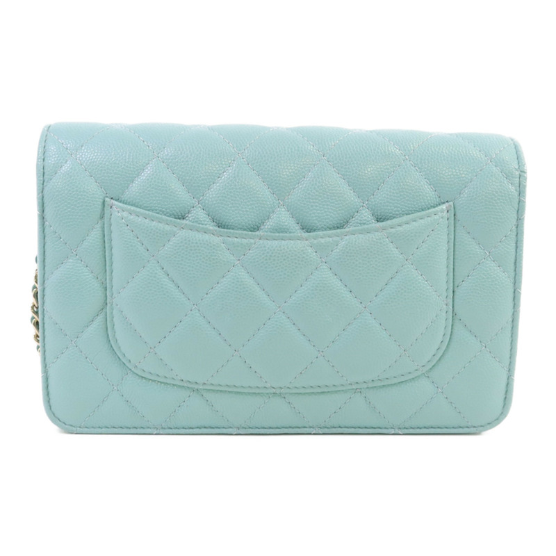 CHANEL 牛皮皮革WOC Wallet On Chain金扣鏈帶肩背袋-1