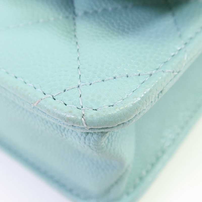 CHANEL 牛皮皮革WOC Wallet On Chain金扣鏈帶肩背袋-6