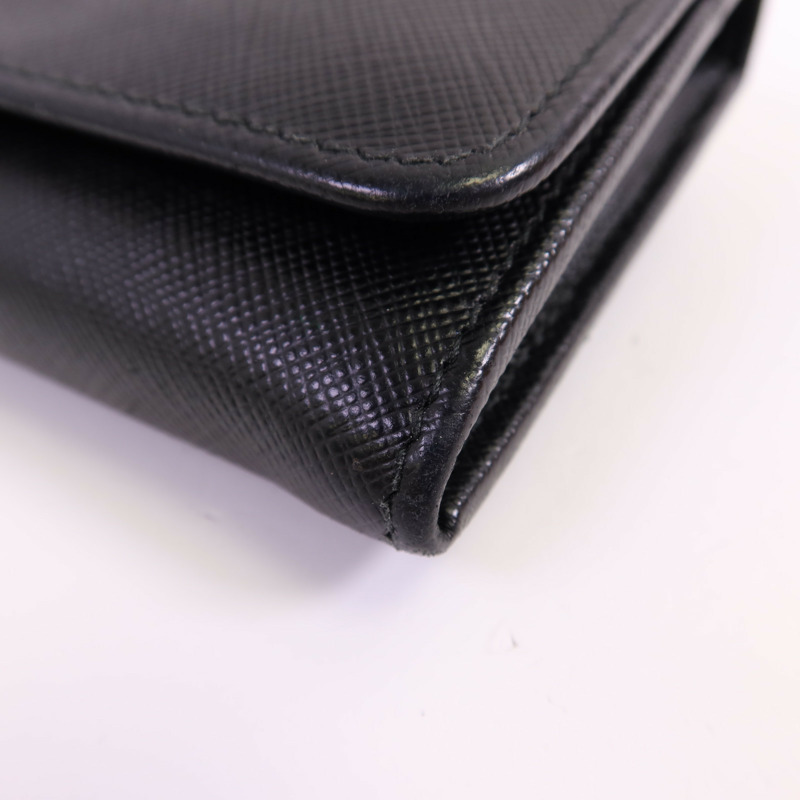 PRADA Saffiano皮革Long Wallet金扣長錢包-5