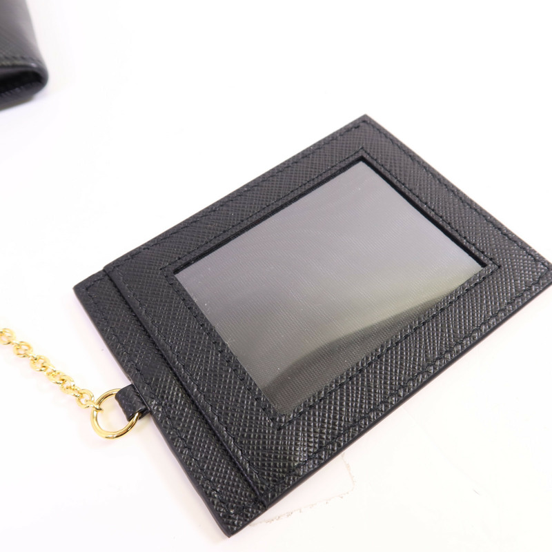 PRADA Saffiano皮革Long Wallet金扣長錢包-10