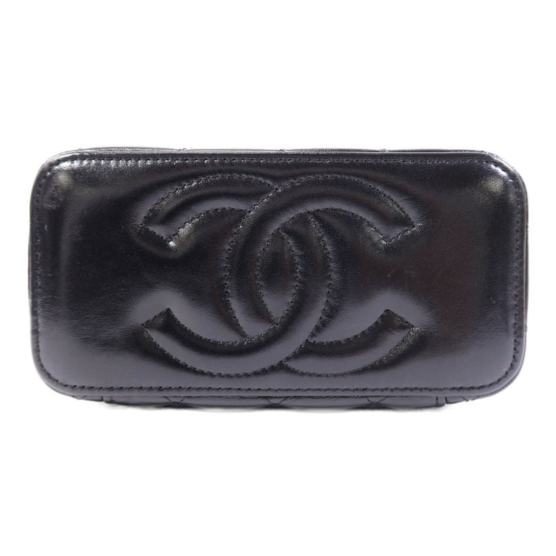 CHANEL 皮革Vanity Case金扣鏈帶肩背袋-3