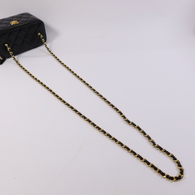 CHANEL 皮革Vanity Case金扣鏈帶肩背袋-8