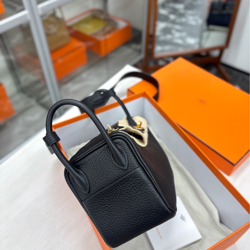 【99新】 Hermes 黑金mini lindyB刻 tc  迷你手提單肩斜挎包-1