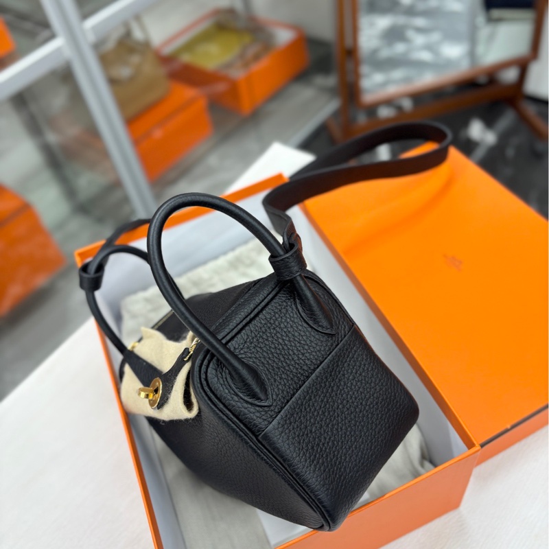 【99新】 Hermes 黑金mini lindyB刻 tc  迷你手提單肩斜挎包-2