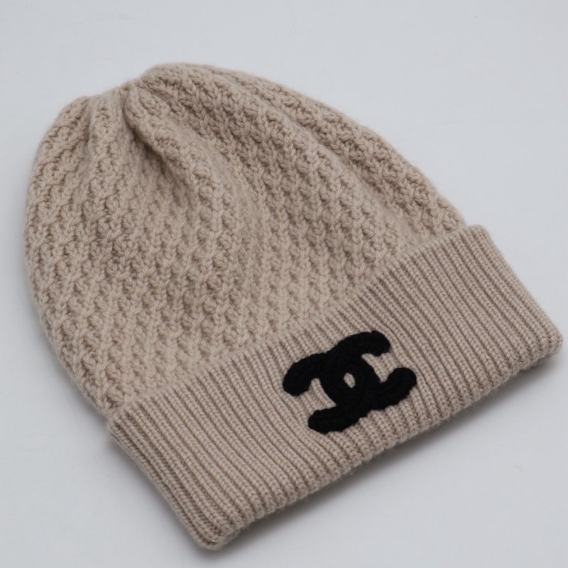 CHANEL 23B針織毛帽 - 米白-0