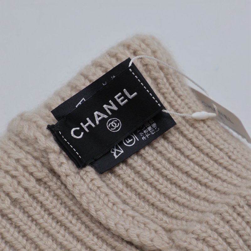 CHANEL 23B針織毛帽 - 米白-3