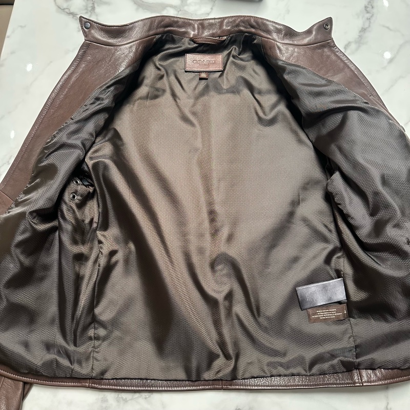 Coach蔻驰小牛皮机车皮衣-2