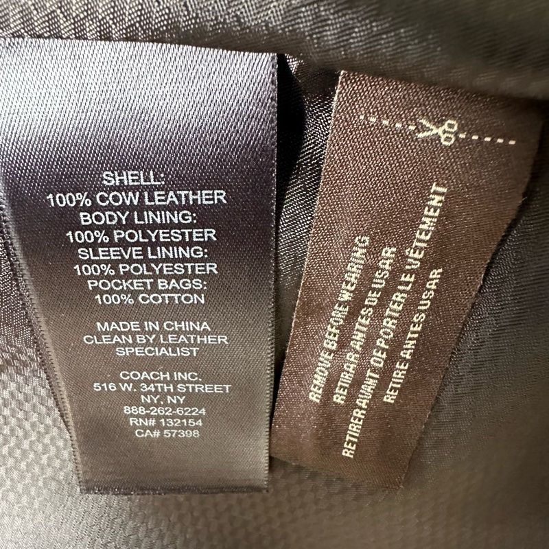 Coach蔻驰小牛皮机车皮衣-7