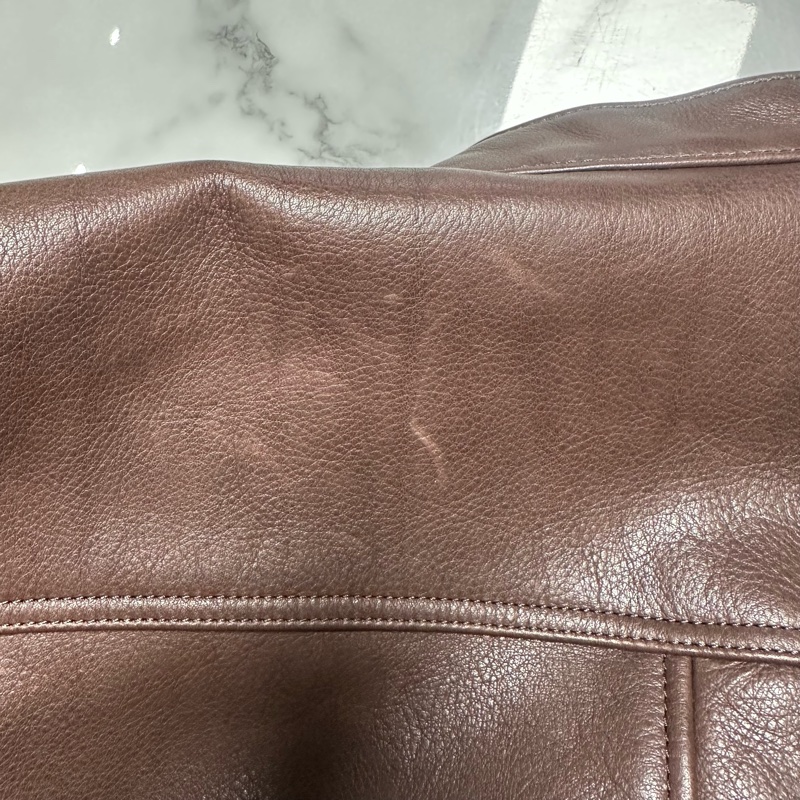 Coach蔻驰小牛皮机车皮衣-9