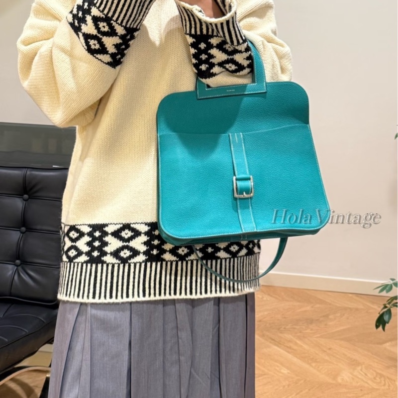 Hermers 維羅納綠T/C皮金釦Halzan31五用包-1