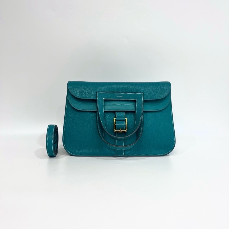 Hermers 維羅納綠T/C皮金釦Halzan31五用包-4