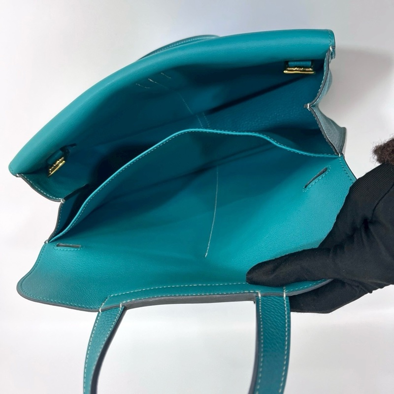 Hermers 維羅納綠T/C皮金釦Halzan31五用包-11