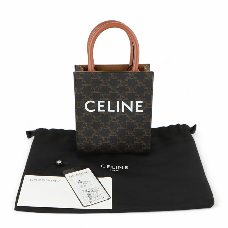 【包稅】CELINE Triomphe 垂直迷你 Cabas 包 194372-7
