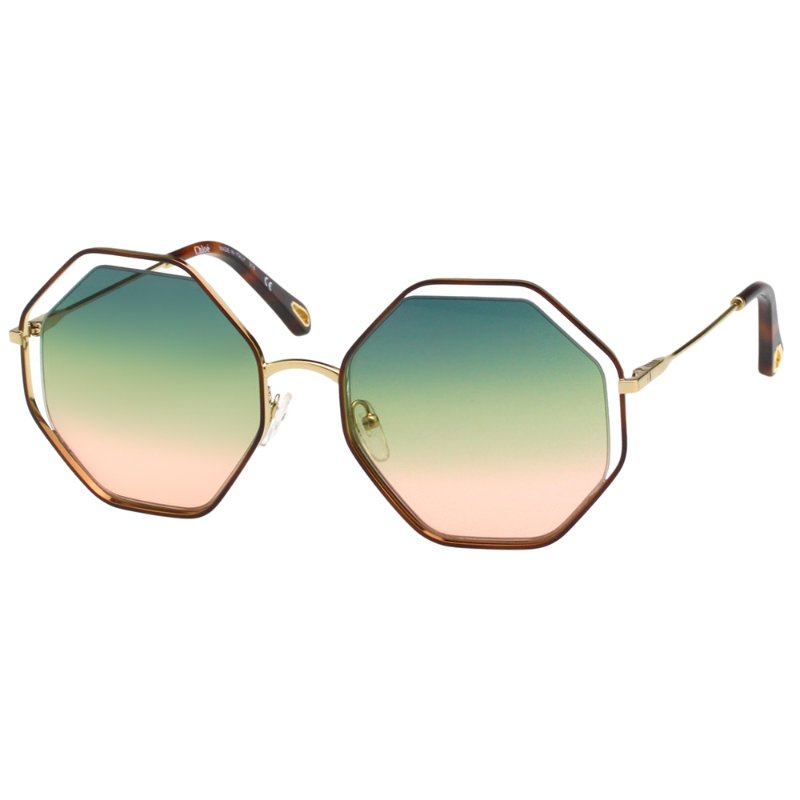 CHLOE造型太陽眼鏡 六角框(琥珀色)-0