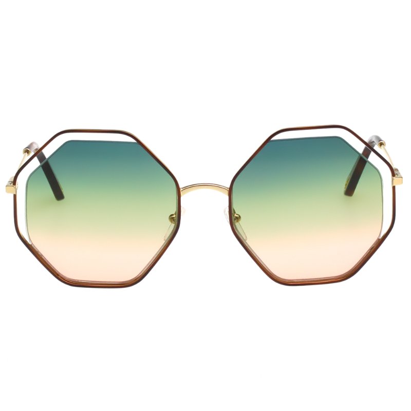 CHLOE造型太陽眼鏡 六角框(琥珀色)-2
