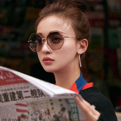 CHLOE造型太陽眼鏡 六角框(琥珀色)-4