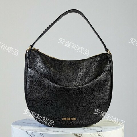 莉亞精品♡MK 荔枝牛皮半月包 近新閒置