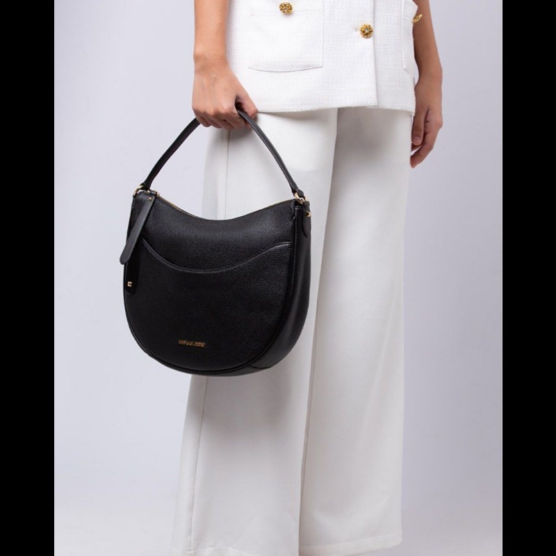 莉亞精品♡MK 荔枝牛皮半月包 近新閒置-1