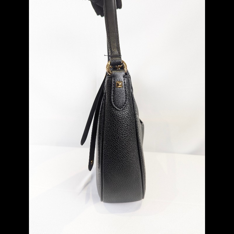 莉亞精品♡MK 荔枝牛皮半月包 近新閒置-4