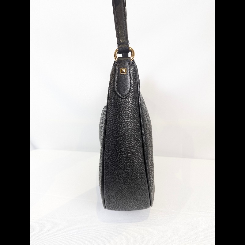 莉亞精品♡MK 荔枝牛皮半月包 近新閒置-5