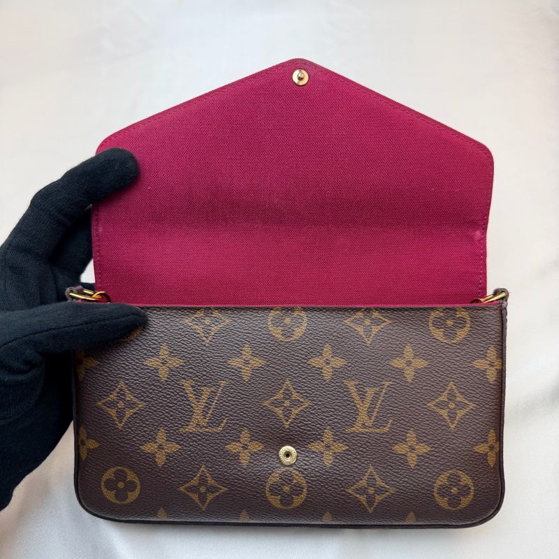 LV M81896 老花三合一 鏈條包 芯片款-5