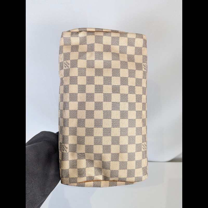 莉亞精品♡LV 白棋盤格speedy30 二手美包-6