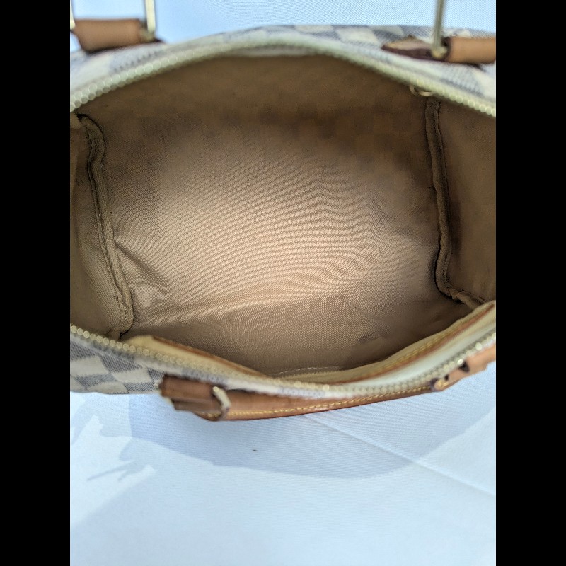 莉亞精品♡LV 白棋盤格speedy30 二手美包-13