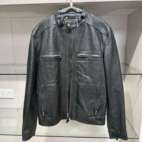 Coach蔻驰经典黑色机车皮衣