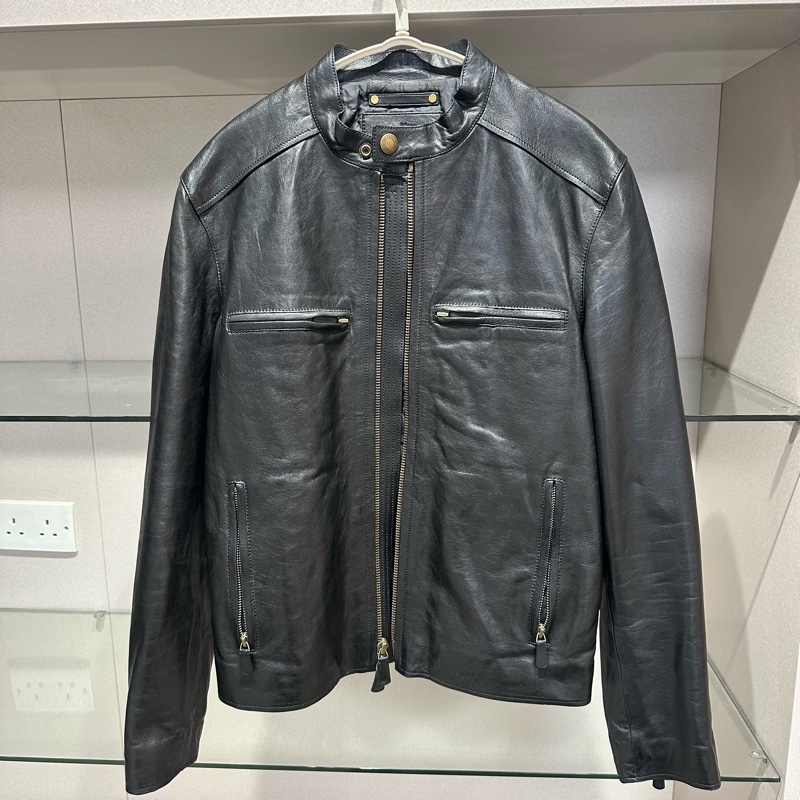 Coach蔻驰经典黑色机车皮衣-0