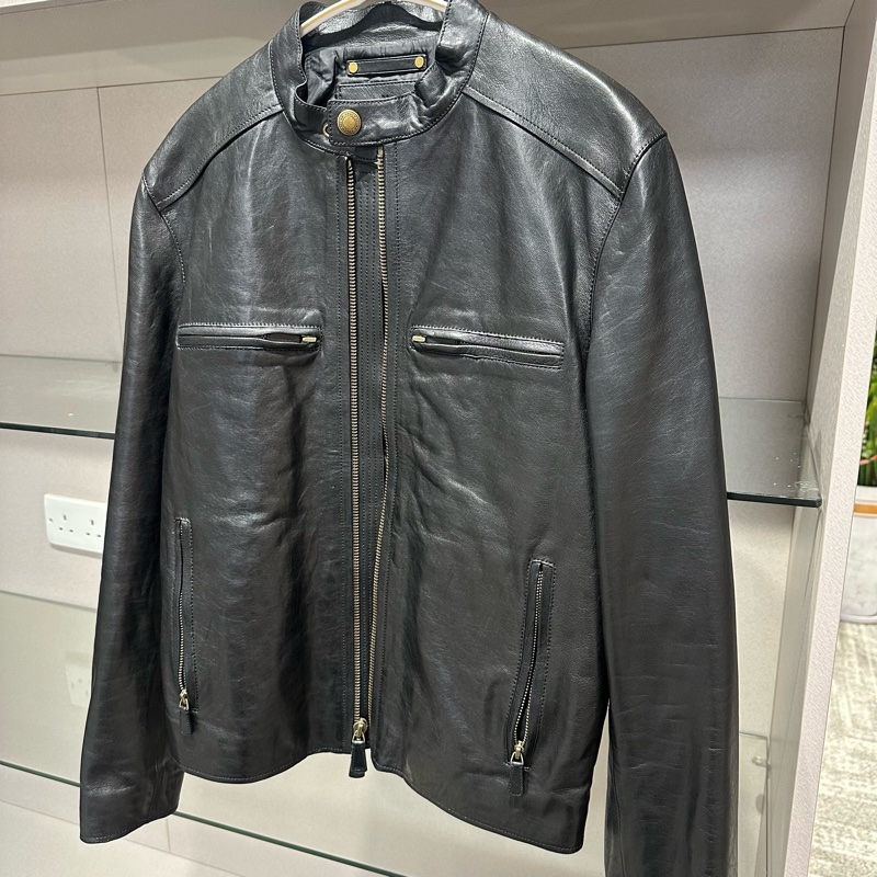 Coach蔻驰经典黑色机车皮衣-2