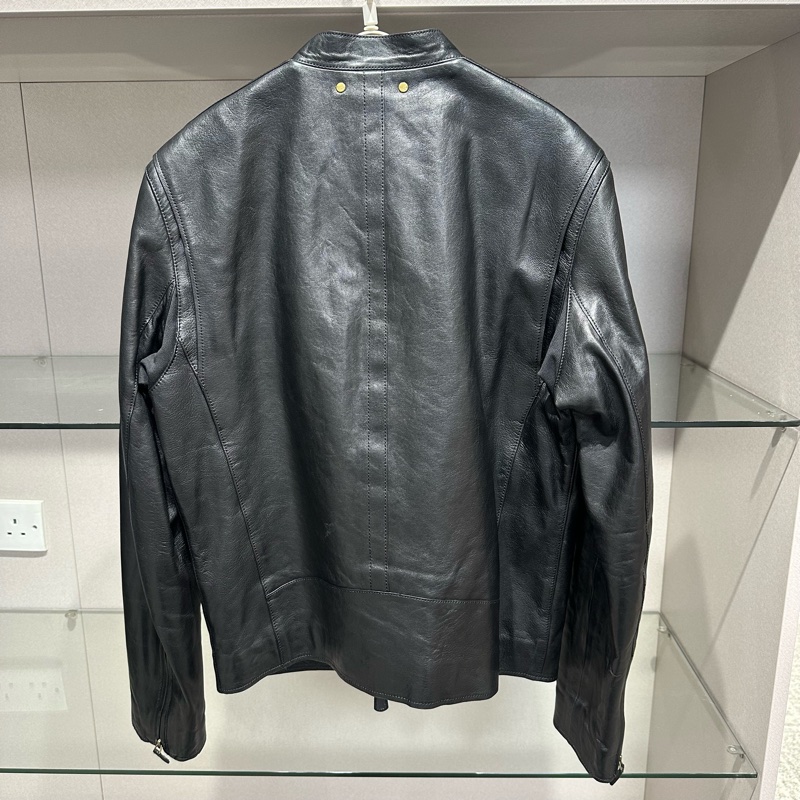 Coach蔻驰经典黑色机车皮衣-3