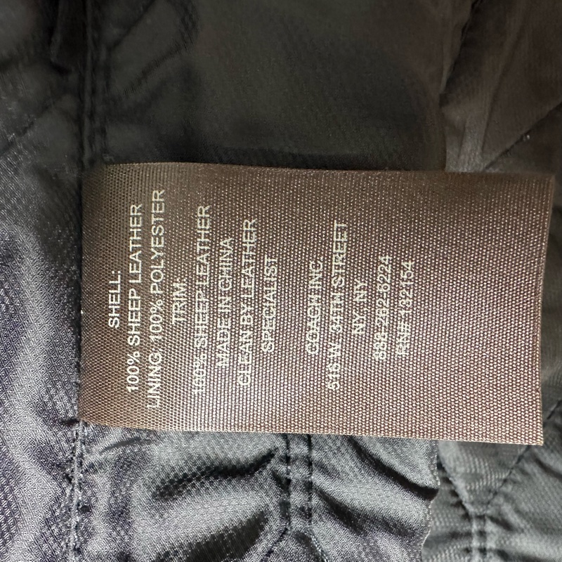 Coach蔻驰经典黑色机车皮衣-7