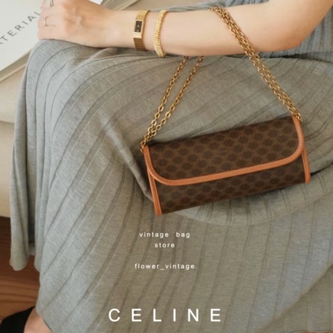 Celine 凱旋門老花包 有盒 全新品