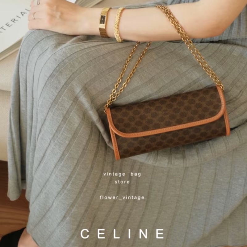 Celine 凱旋門老花包 有盒 全新品-0