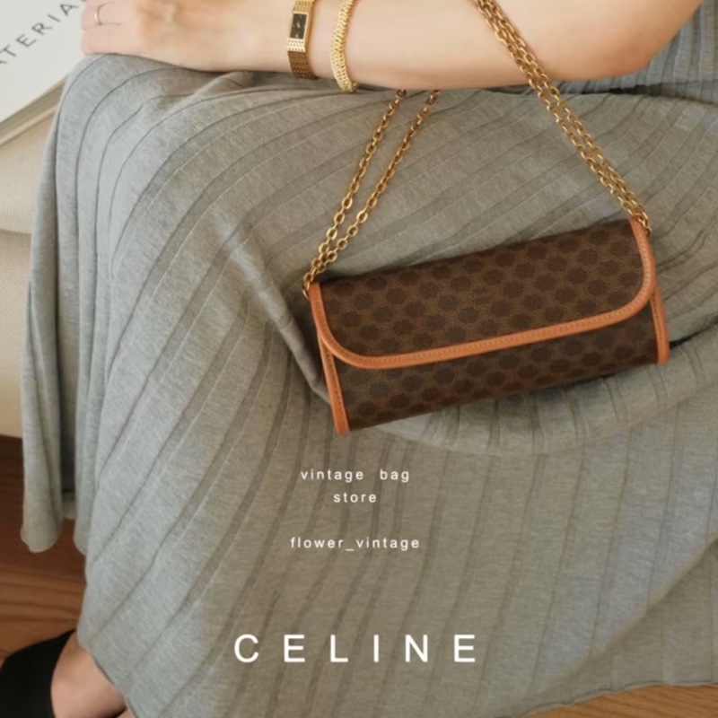 Celine 凱旋門老花包 有盒 全新品-26