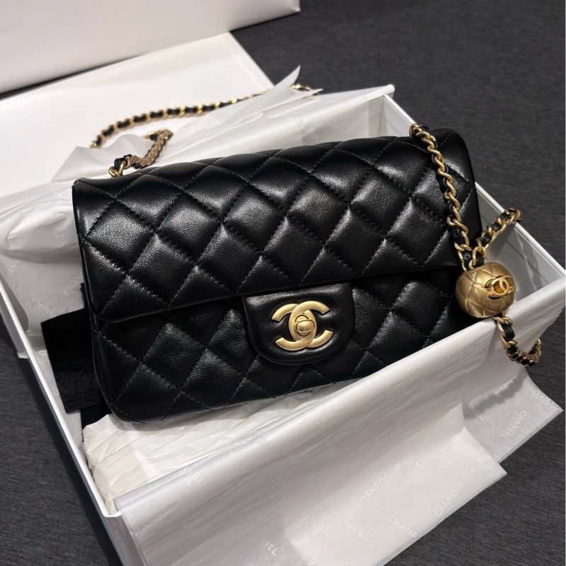 巴黎總店 Chanel 金球cf20 黑金-0