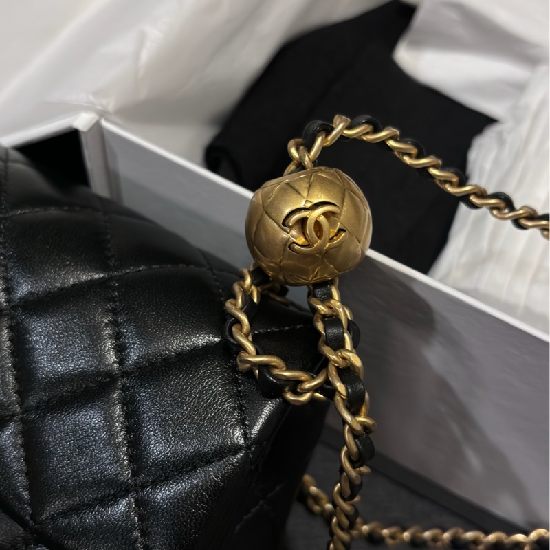 巴黎總店 Chanel 金球cf20 黑金-5