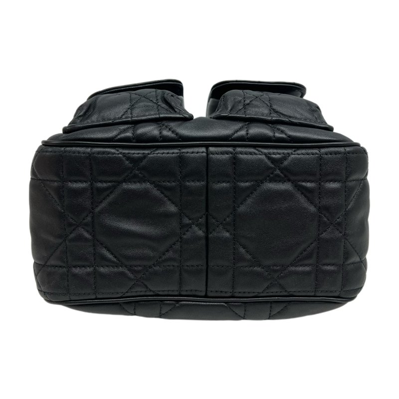 ［N387］Dior 迪奧 Montaigne Matelassé 中號 黑色 通用款 雙肩包 后背包 羊皮 金扣-4