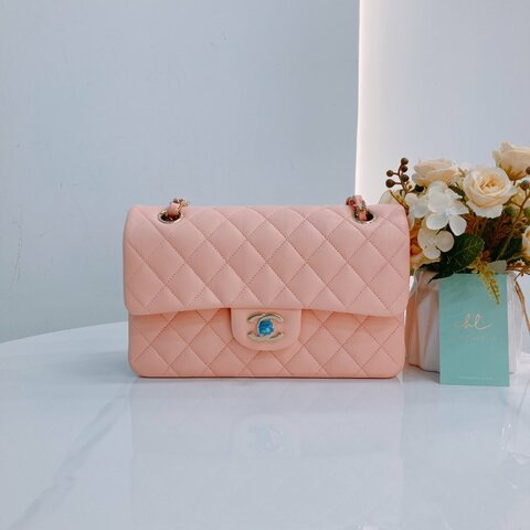 MS0490 Chanel 香奈先 經典 翻蓋 羊皮 蜜桃色 淺肉色 金扣 Classic Flap Small 23cm Lambskin Peach x GHW