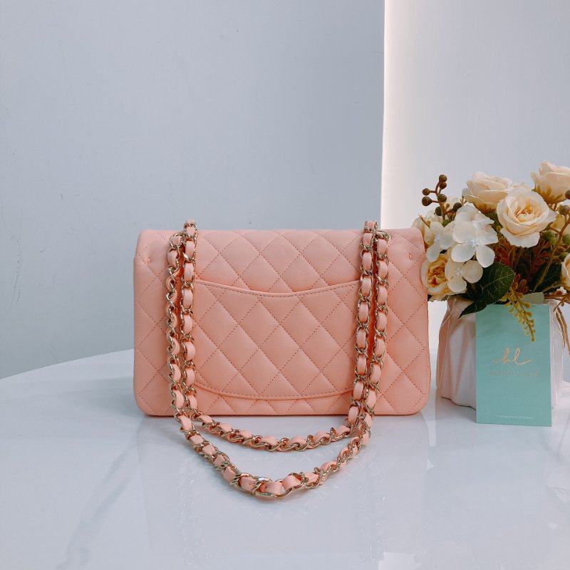 MS0490 Chanel 香奈先 經典 翻蓋 羊皮 蜜桃色 淺肉色 金扣 Classic Flap Small 23cm Lambskin Peach x GHW-1