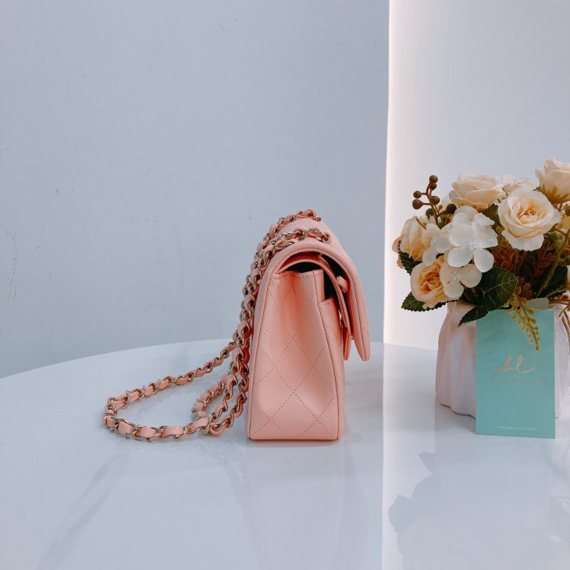 MS0490 Chanel 香奈先 經典 翻蓋 羊皮 蜜桃色 淺肉色 金扣 Classic Flap Small 23cm Lambskin Peach x GHW-2