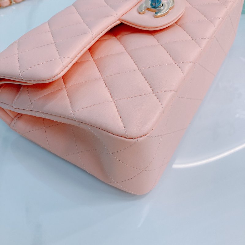 MS0490 Chanel 香奈先 經典 翻蓋 羊皮 蜜桃色 淺肉色 金扣 Classic Flap Small 23cm Lambskin Peach x GHW-5