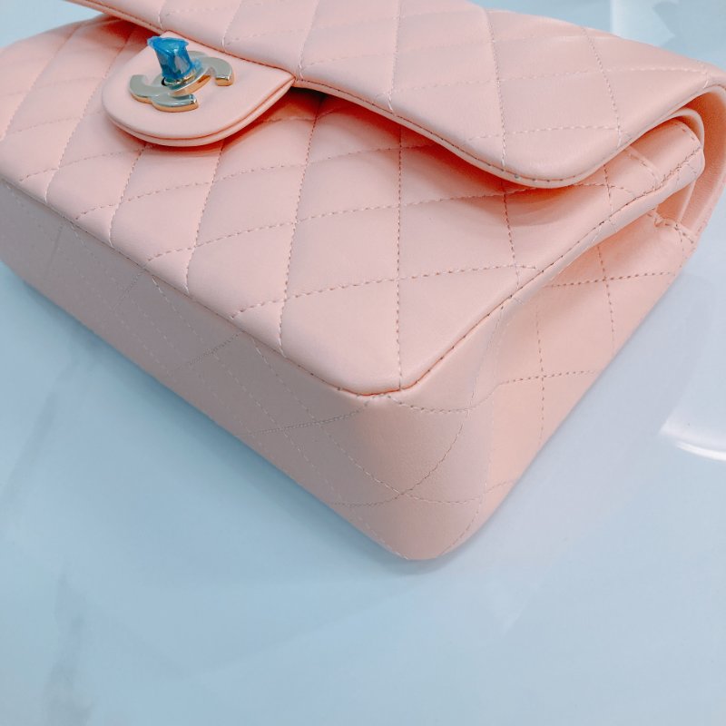 MS0490 Chanel 香奈先 經典 翻蓋 羊皮 蜜桃色 淺肉色 金扣 Classic Flap Small 23cm Lambskin Peach x GHW-6