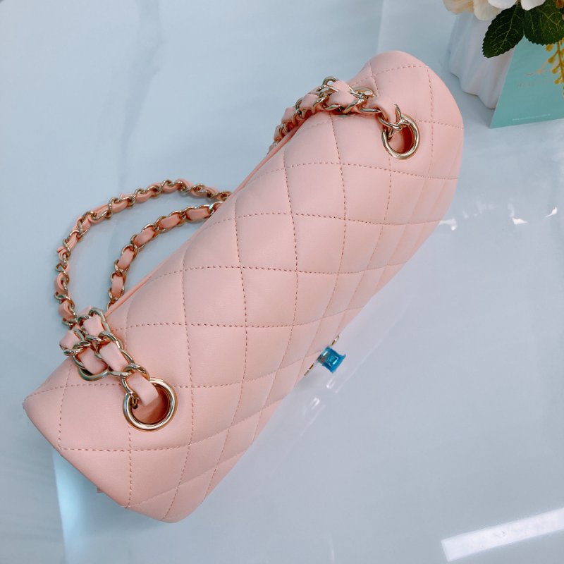 MS0490 Chanel 香奈先 經典 翻蓋 羊皮 蜜桃色 淺肉色 金扣 Classic Flap Small 23cm Lambskin Peach x GHW-9