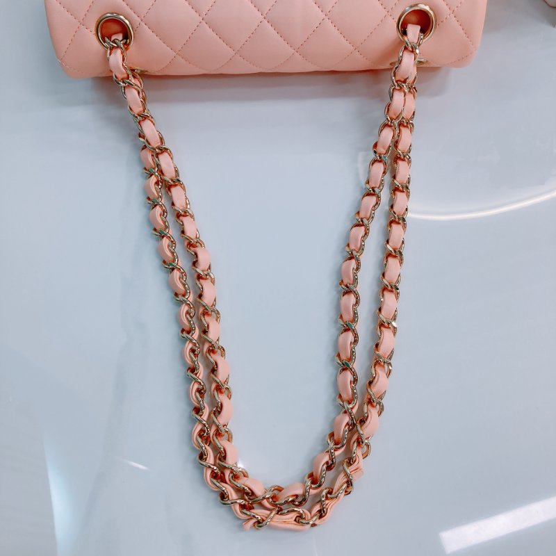 MS0490 Chanel 香奈先 經典 翻蓋 羊皮 蜜桃色 淺肉色 金扣 Classic Flap Small 23cm Lambskin Peach x GHW-11