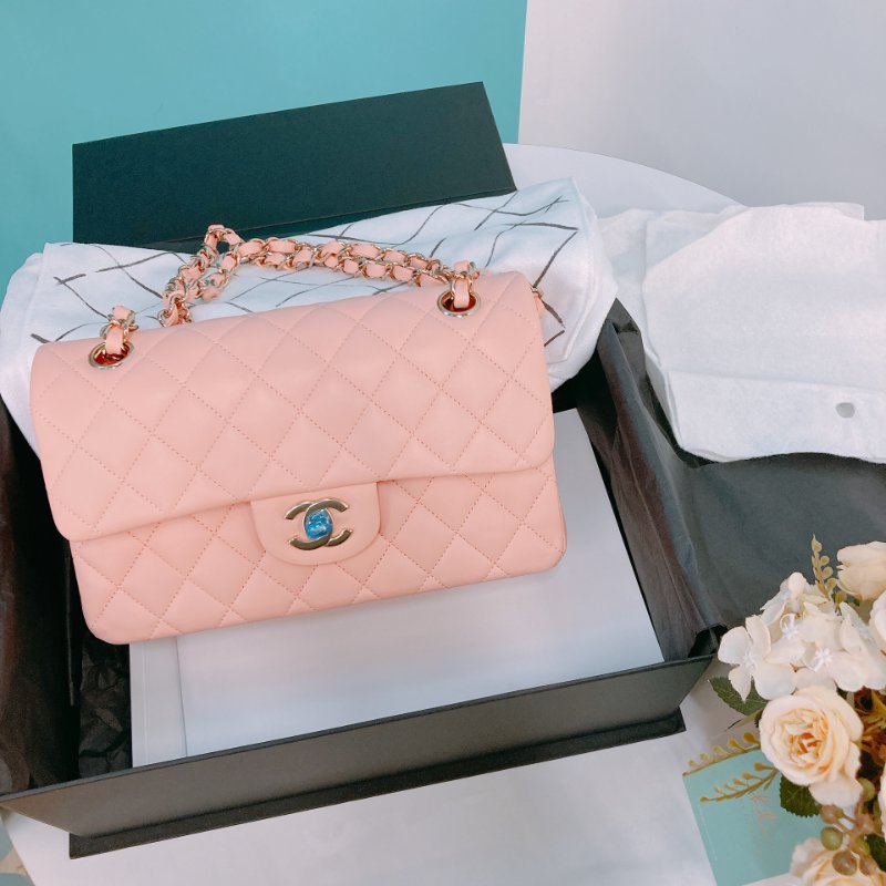 MS0490 Chanel 香奈先 經典 翻蓋 羊皮 蜜桃色 淺肉色 金扣 Classic Flap Small 23cm Lambskin Peach x GHW-20